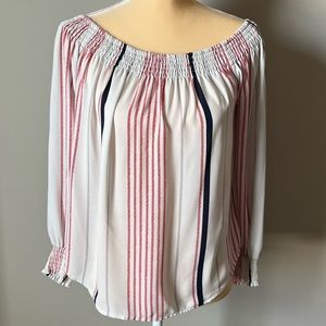 Express red white and blue striped top